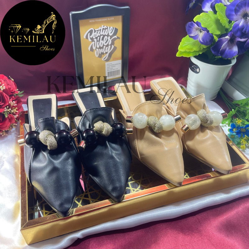 TIIIT Dolly Sandal Tutup Depan Flat Shoes Sepatu Impor Wanita