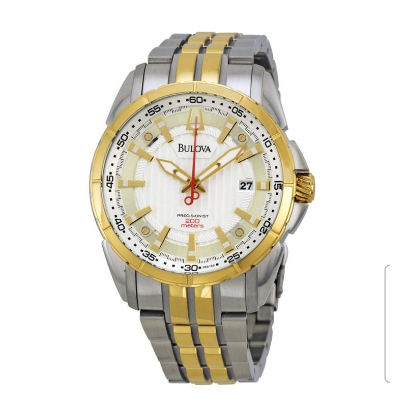 Bulova 98B169 - Jam Tangan Pria - Silver Gold - Original - Garansi Resmi