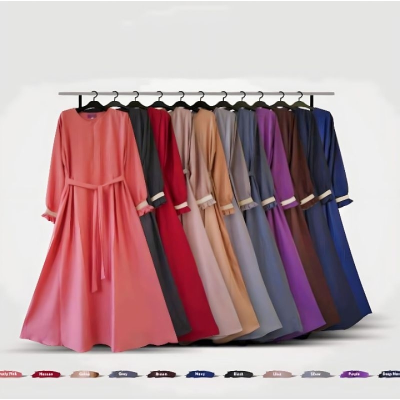 Gamis Katun Polos Toyobo Ori Premium Busui Jumbo Murah Terbaru