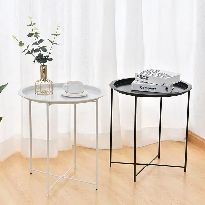 Meja Kopi Besi / Meja Teras Balkon / Meja Neo Helios Informa / Coffee Table / Meja Tamu Kecil Bulat 