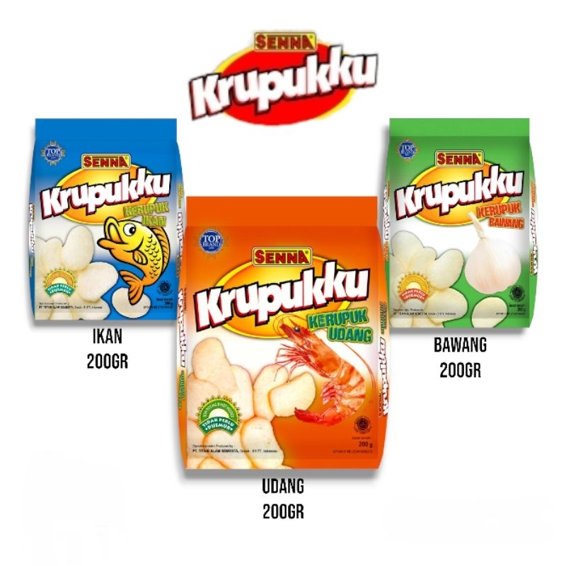 

Kerupuk Senna Krupukku Udang/Ikan/Bawang 200gr