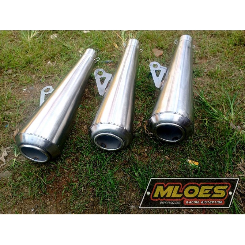 silencer japstyle knalpot custom tiger, cb, megapro, thunder, scorpio inlet 38 free laser nama