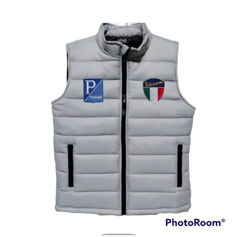 Jaket ROMPI PUFFER PARASUT TEBAL VESPA Logo bordir