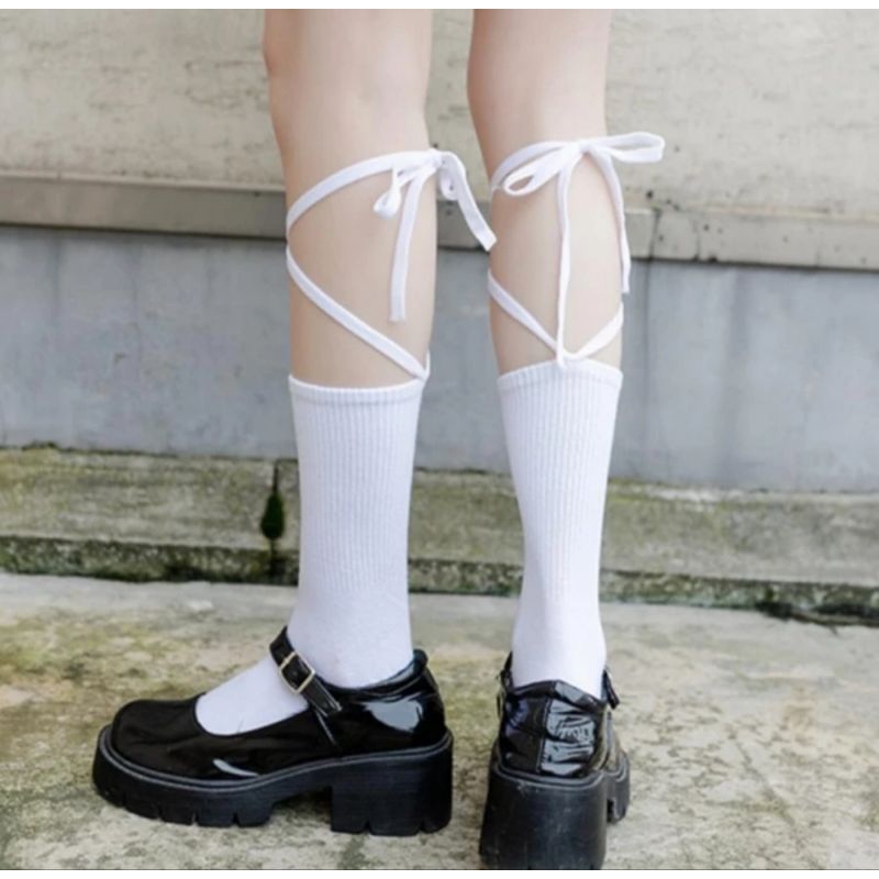 Kaos Kaki Lolita Pita Tie Laces Mild Lenght Socks Tie Ribbon1020-75