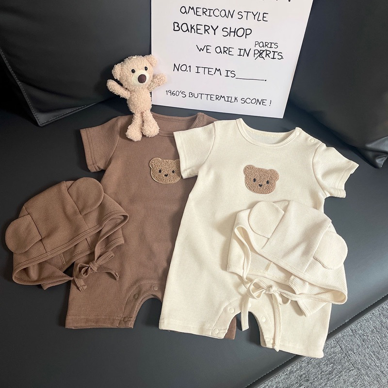 (Z0113) 0-2thn | ZUNO KIDS | Rumi romper set | Pakaian baju bayi set anak cowok romper playsuit prem