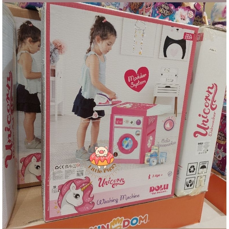 Dolu unicorn washing machine playset