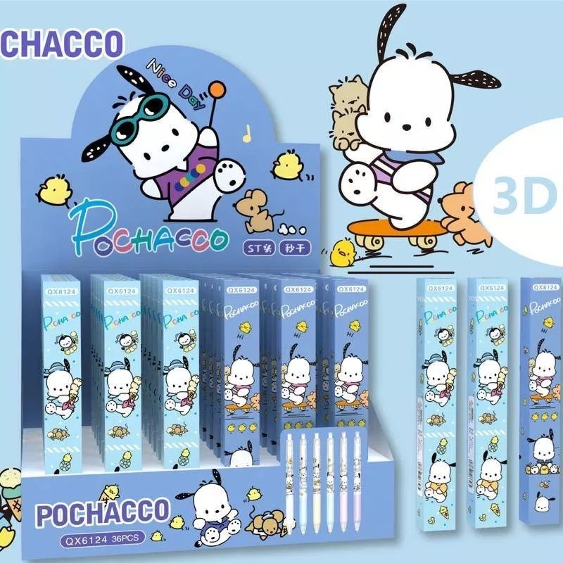 

PULPEN SANRIO POCHACCO PENA GEL KARAKTER + BOX SANRIO POCHACOO LOTSO