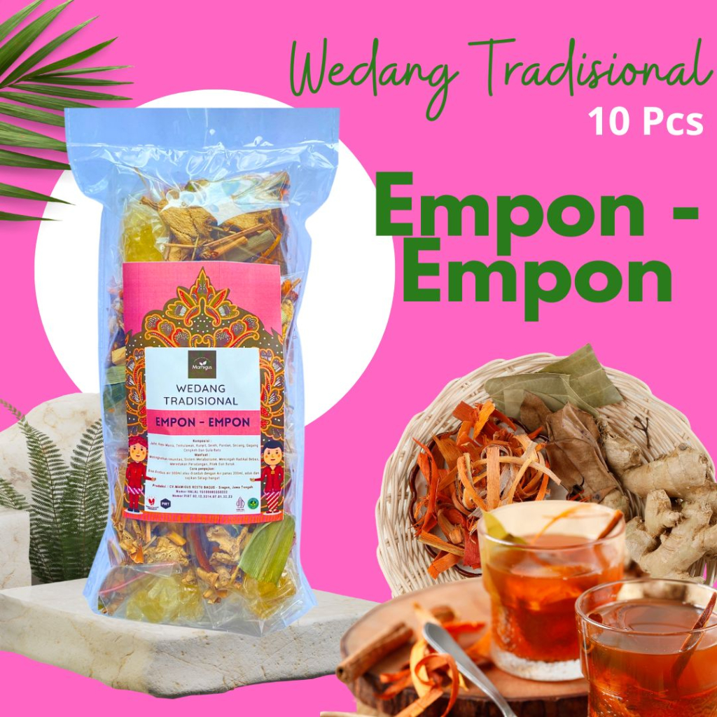 

PACK Wedang EMPON - EMPON Rempah Asli Lengkap Gula Batu Khas Mamigus 10Pcs