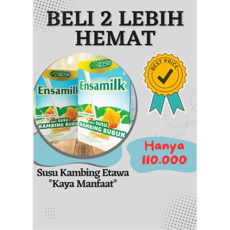 

Paket Hemat/susu kambing etawa bubuk/ensamilk/susu ensamilk/Ensamilk/Susu Ensamilk/Susu Kambing Etawa Bubuk