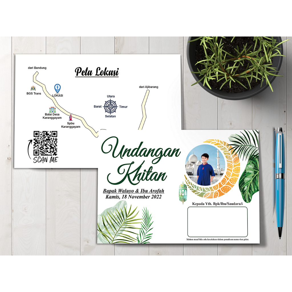 Undangan Khitan / Walimatul Khitan/ Syukuran Khitan / Sunatan