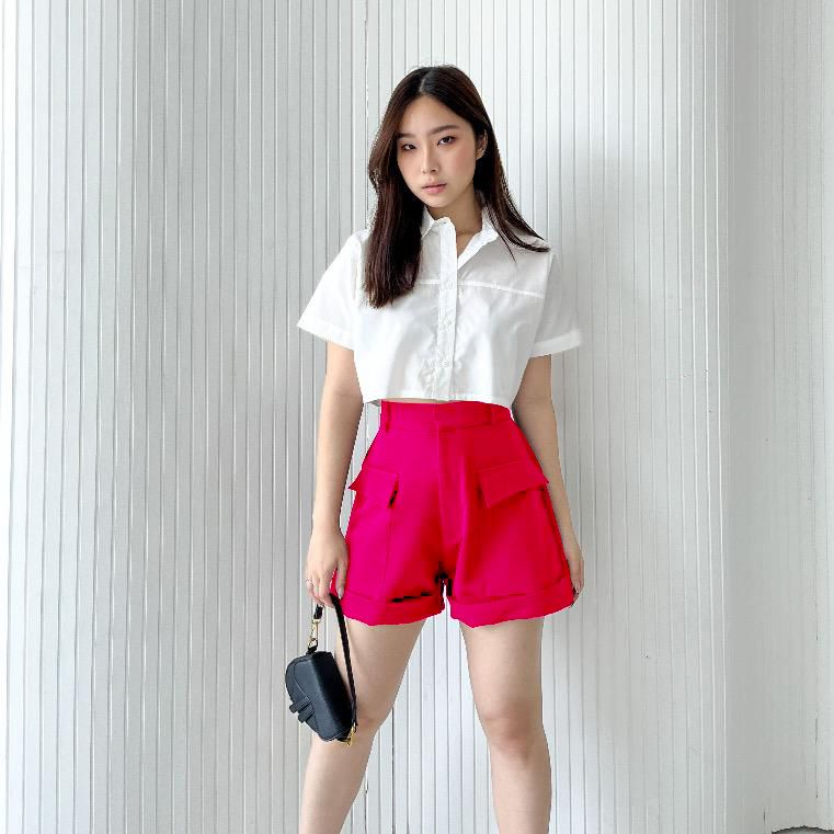 Celana Pendek Hot Pants Wanita / Celana Cargo Pendek / Celana Pendek Kargo / Pocket Shorts / Highwaist Casual Pants / Hotpants Avisa HOPYLOVY