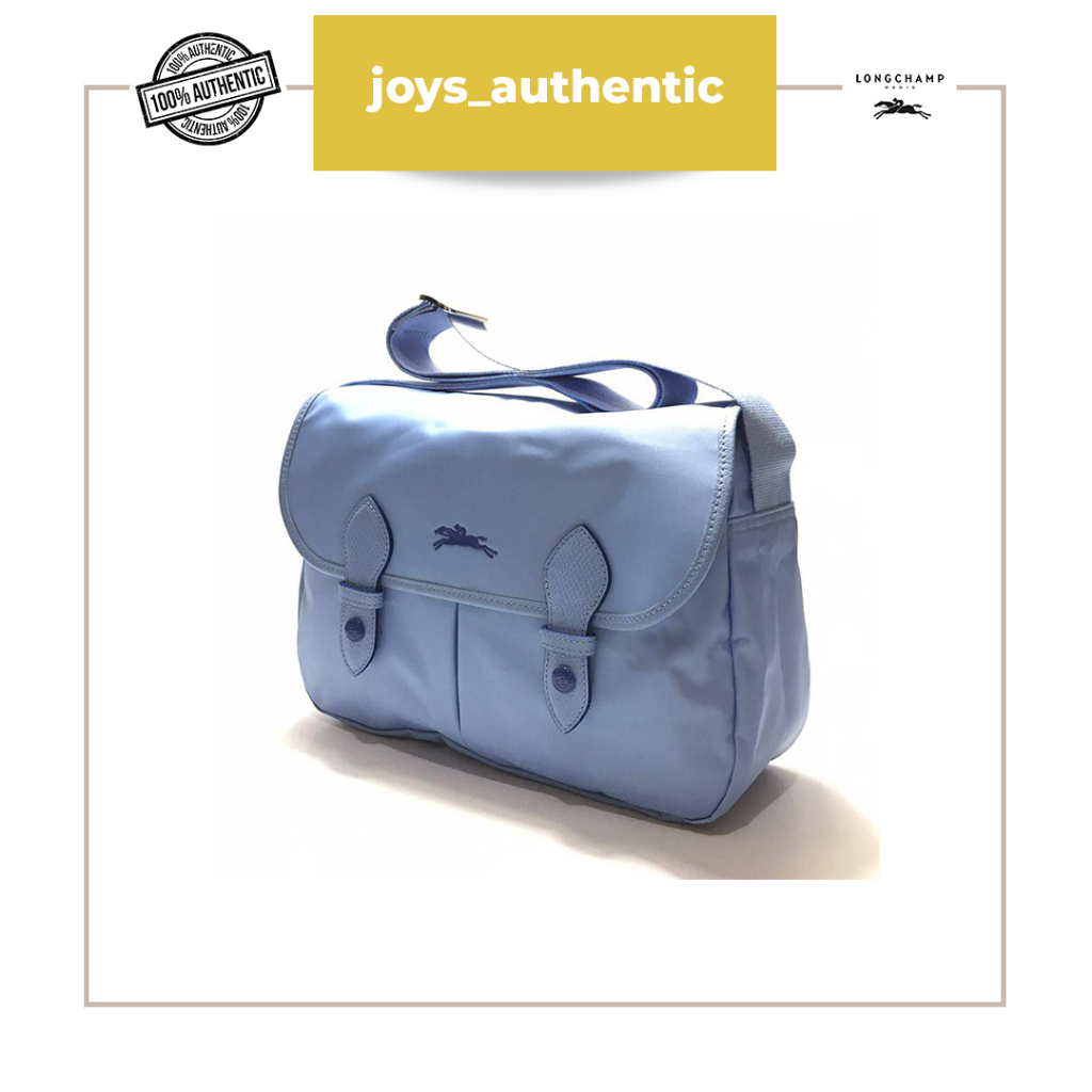 Tas wanita Longchamp le pliage club messenger biru norway woman bag authentic original