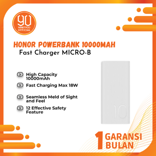 Honor Power Bank 10000mAh Fast Charge Micro-B