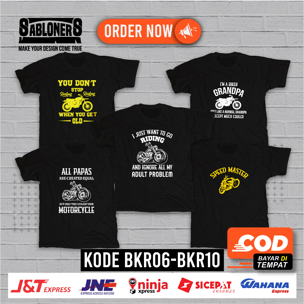 BKR06 - BKR10 Kaos Motor | Kaos Touring | Kaos Tema Bikers | Kaos Keren Cotton Combed 30s
