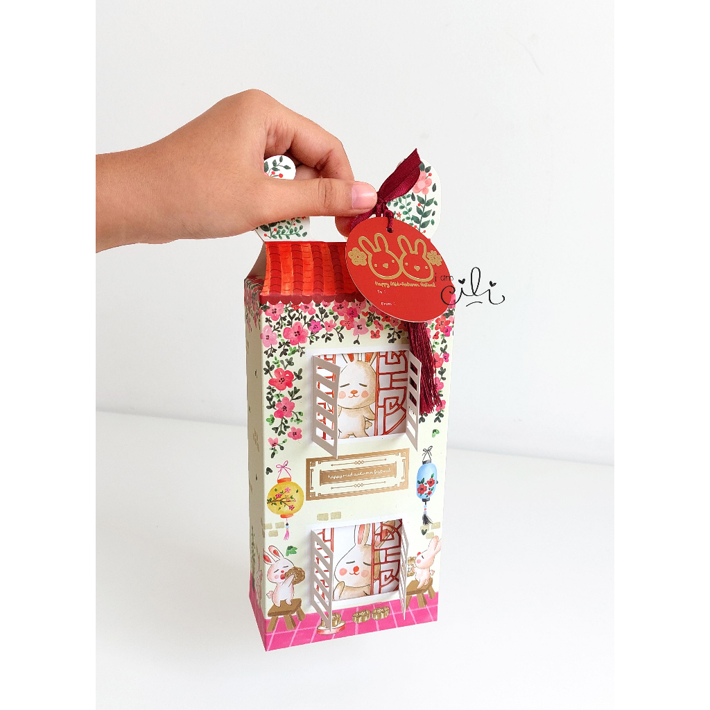 

(BOX RABBITHOUSE MOONCAKE ISI 2) kotak mooncake mid autumn [10 set]