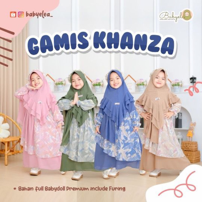 GAMIS SYARI ANAK KHANZA BABYEL/GAMIS SYARI PREMIUM/GAMIS ANAK BABYDOLL/GAMIS ANAK POLOS/GAMIS ANAK K