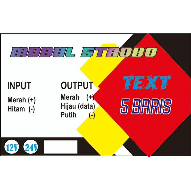 Modul strobo Text 5baris kaligrafi