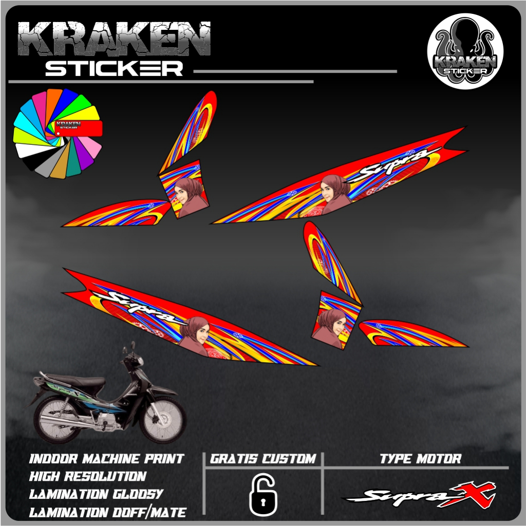 Stiker Striping SUPRA 100 Striping List HONDA SUPRA 100 code 09