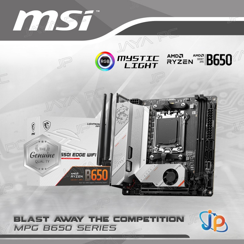 Motherboard MSI MPG B650I EDGE WIFI  (AM5, AMD, B650, DDR5, USB3.2, SATA3)