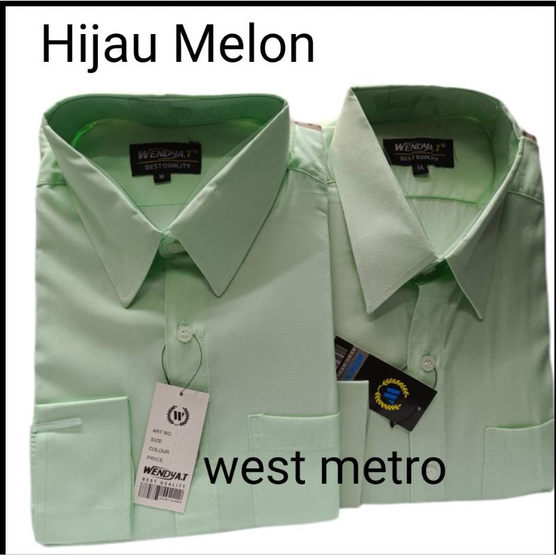 Real Pic☝️ Kemeja Pria Warna Hijau Muda Formal Polos Lengan Panjang Regular / Kemeja Formal Cowok