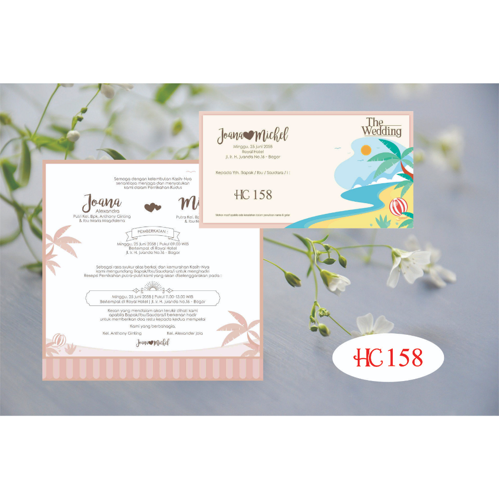 Undangan Blangko Nikah HC 158
