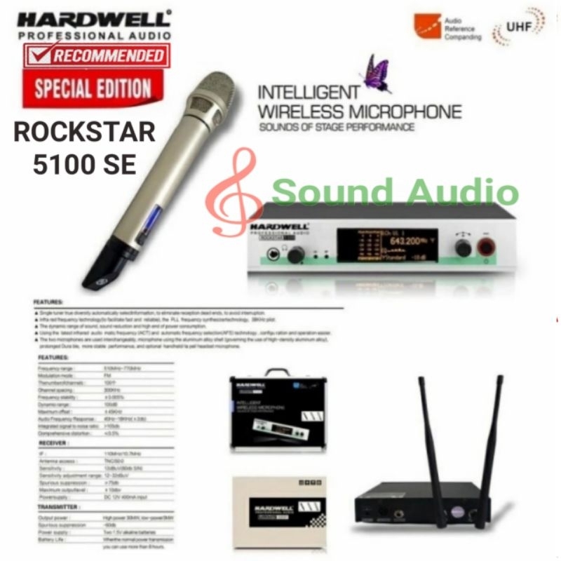 mic wireless hardwell rockstar 5100se mic wireless hardwell 5100 SE barang dijamin original