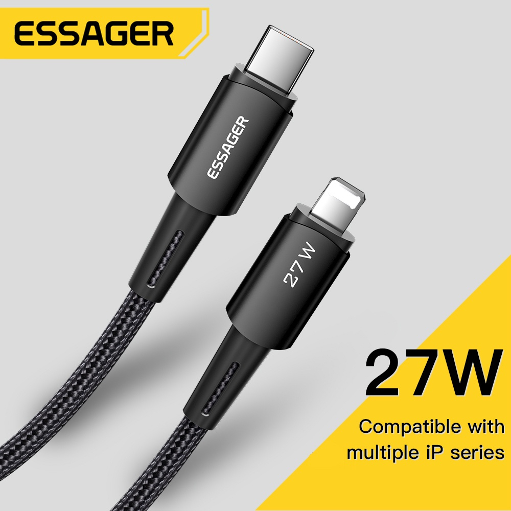 Essager Kabel C To Lightning 27W for iPhone 11 12 13 14 Pro Max Fast Cable Charger Chenguang