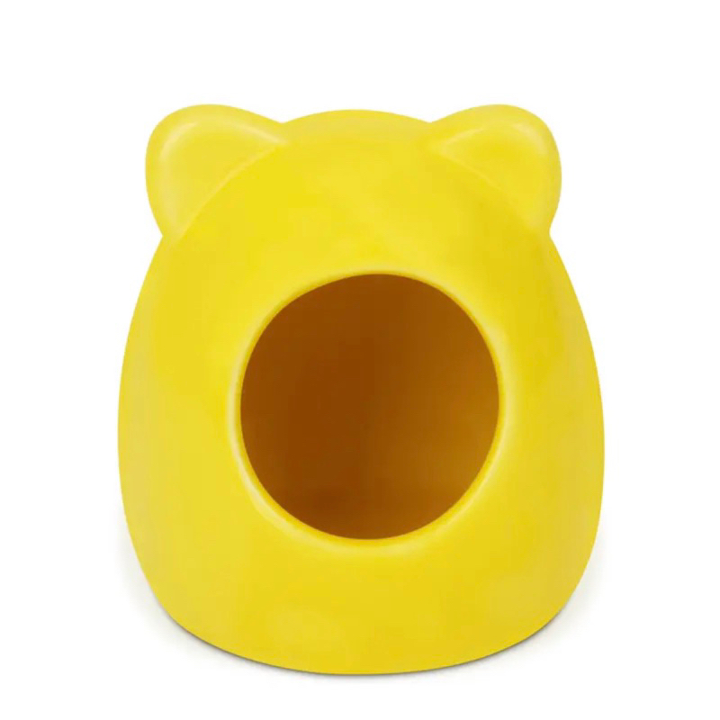 Tempat Tidur Rumah Keramik Kuning Hamster Ceramic Kandang Pet House  Hamtaro Guinea Pig Aksesoris La