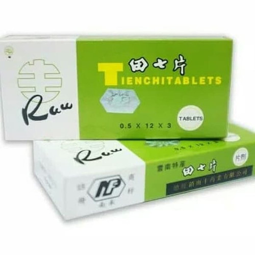 TIENCHI TABLETS RAW 12 X 3 TABLETS TIEN CHI RAW TIENCHI MENTAH KOLESTROL LEMAK DARAH