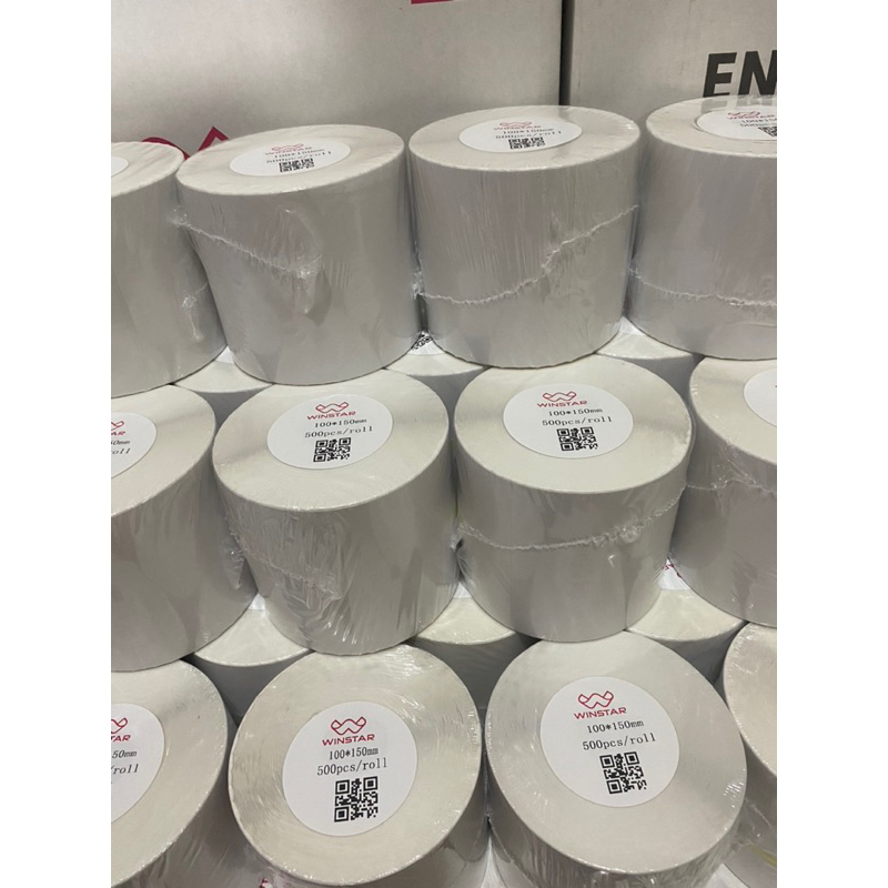 

HJK Kertas Thermal Sticker Label 100 x 150mm Isi 500 Pcs Print Resi A6