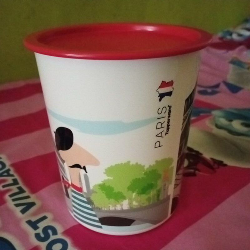 Toples susu bubuk / snack  paris canister tupperware 2 liter