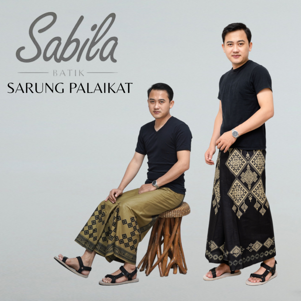 Sabila Sarung Batik Pekalongan Pria Motif Palaikat Tetris Kufi Diamond