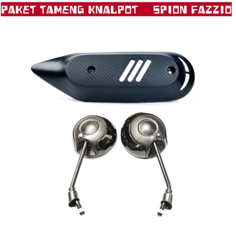 tutup knalpot tameng knalpot paket spion fazzio