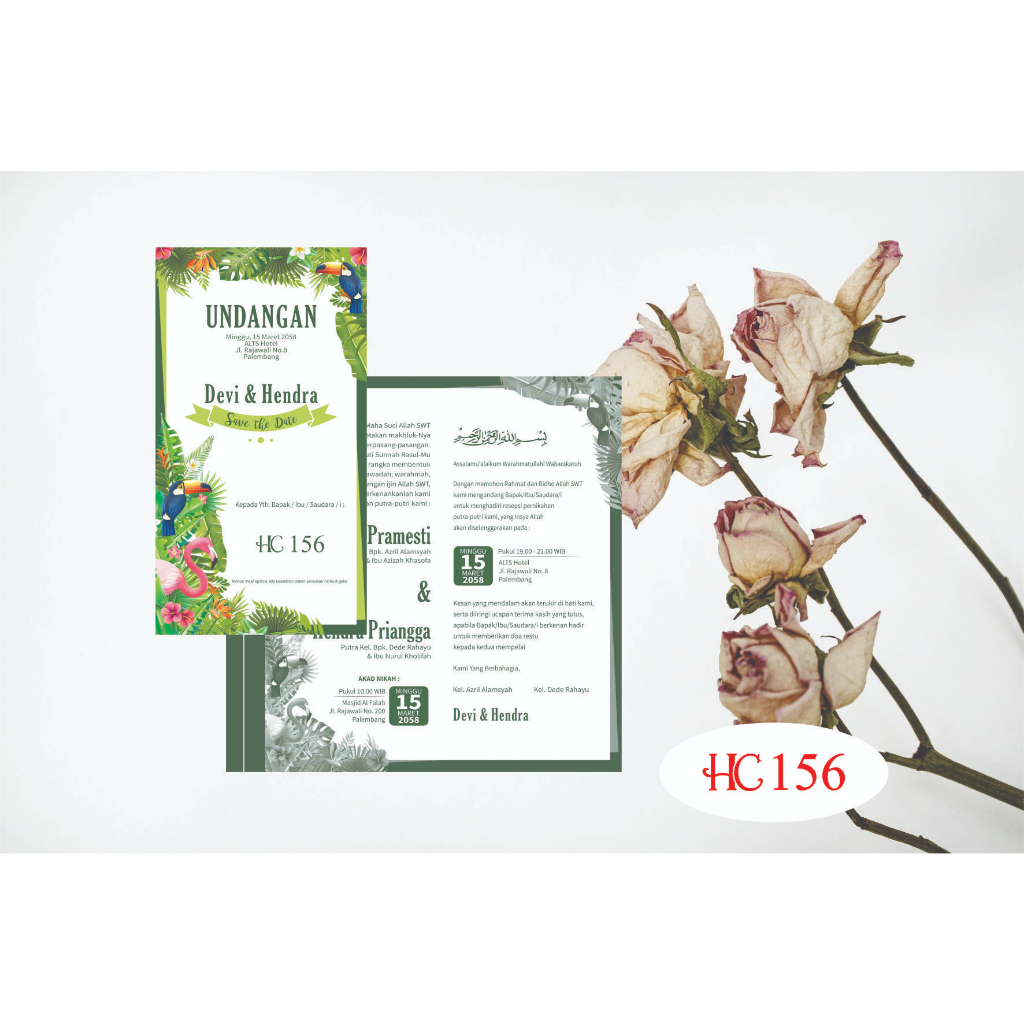 Blangko Undangan Pernikahan  HC 156 | vistakertas