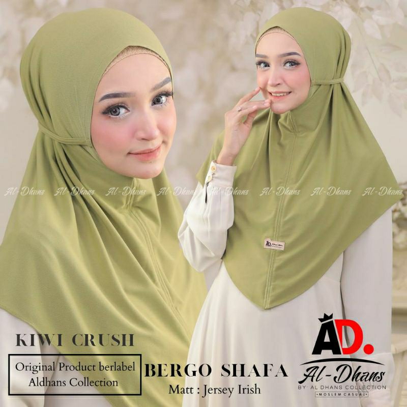 AL DHANS BERGO SHAFA/hijab original aldhans produk/jilbab jersey airish/bergo aldhans⁹