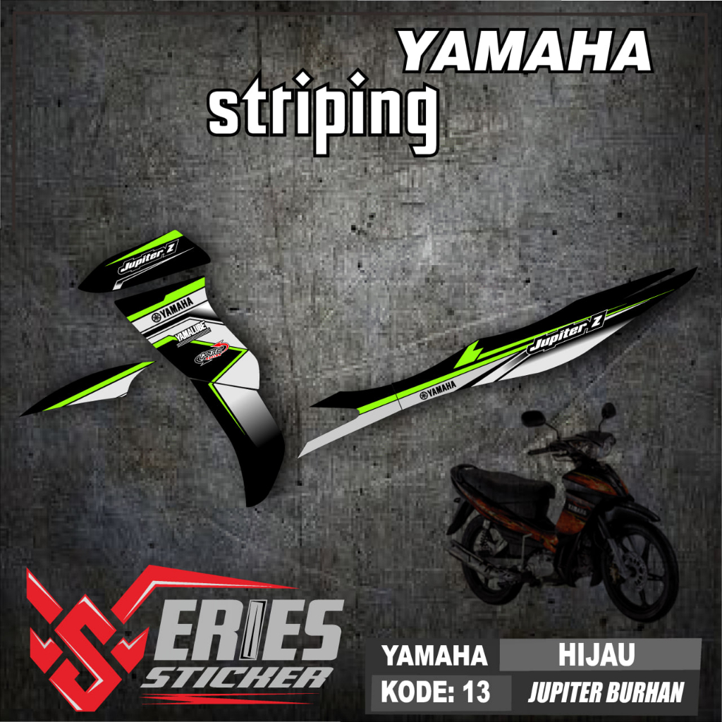 (cod) Sticker striping YAMAHA JUPITER Z BURHAN VARIASI MOTOR HOLOGRAM