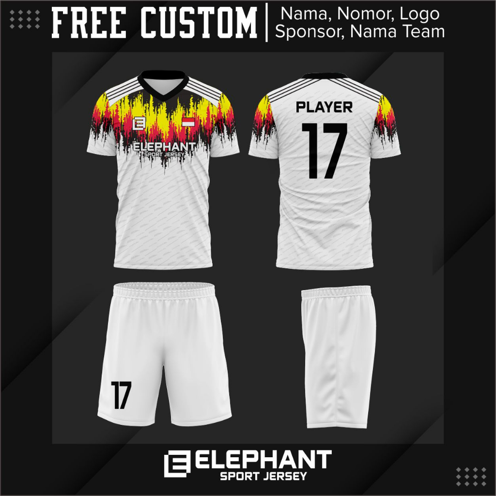 Jersey Futsal Dewasa 1 Set Baju + Celana Baju Olahraga Kaos Futsal Baju Bola Pria