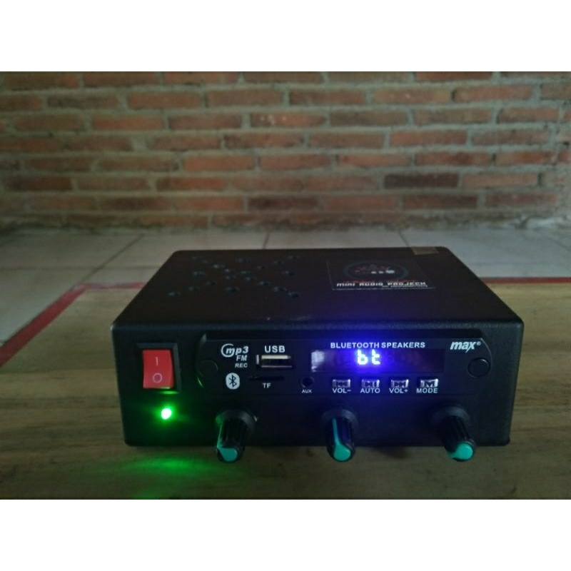 AMPLI.MINI.12V, BLUETOOTH,VOLUME.TRIBEL.BAS,KIPAS