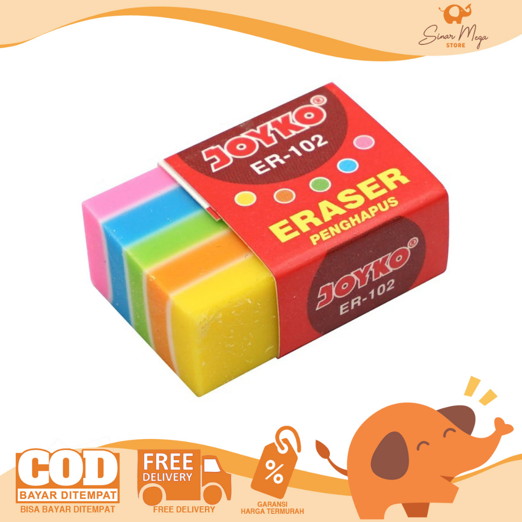 

Joyko Penghapus Eraser ER-102 / Penghapus Mini Warna Warni