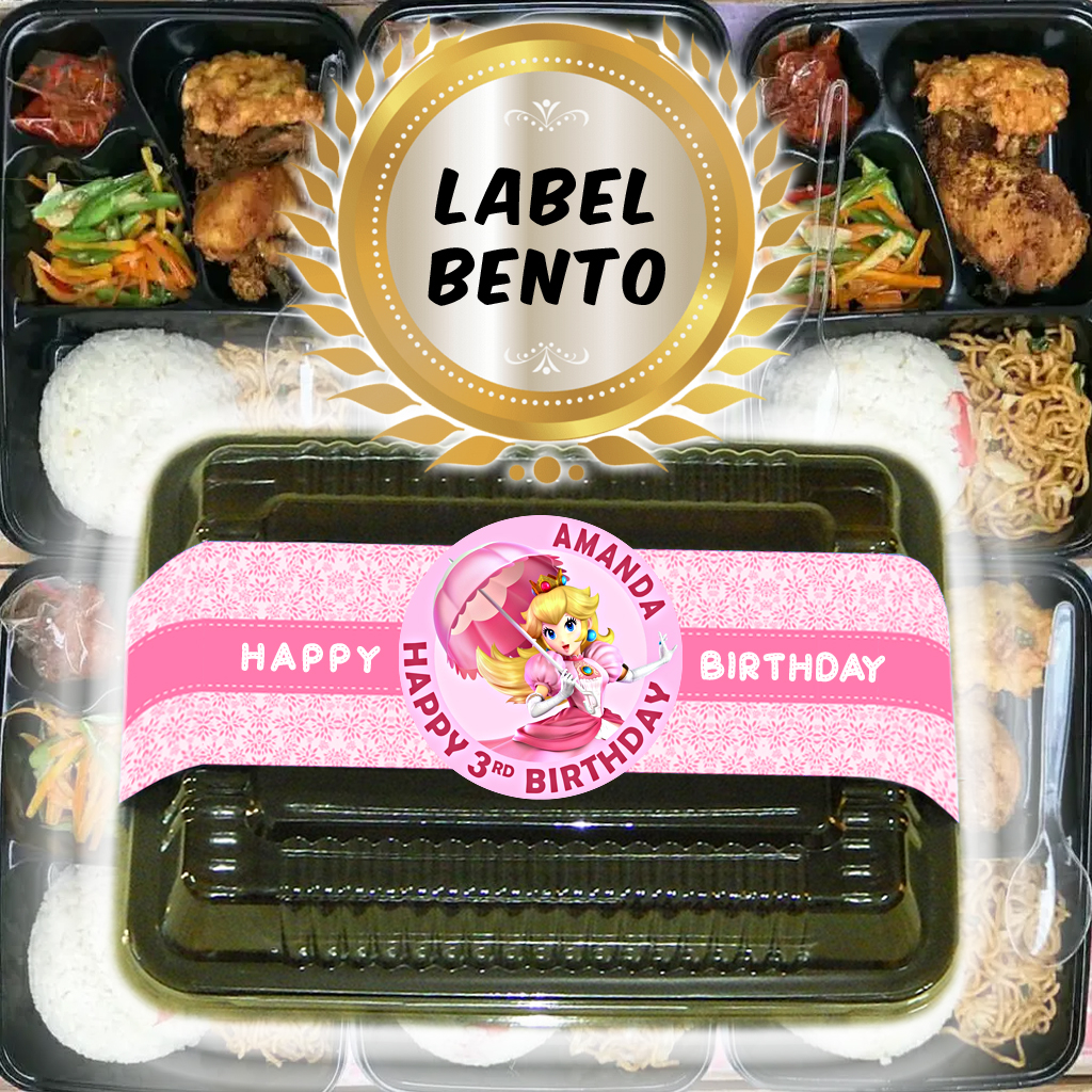 

PRINCESS PEACH 2-1 - LABEL BENTO / LABEL AQIQAH / LABEL NASI BENTO ULTAH ULANG TAHUN