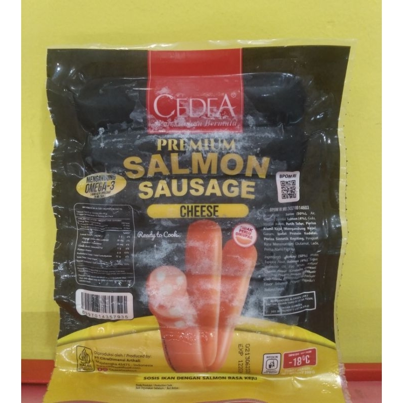 

Cedea Sosis Salmon Cheese ( Keju ) | Berat Bersih 390gr