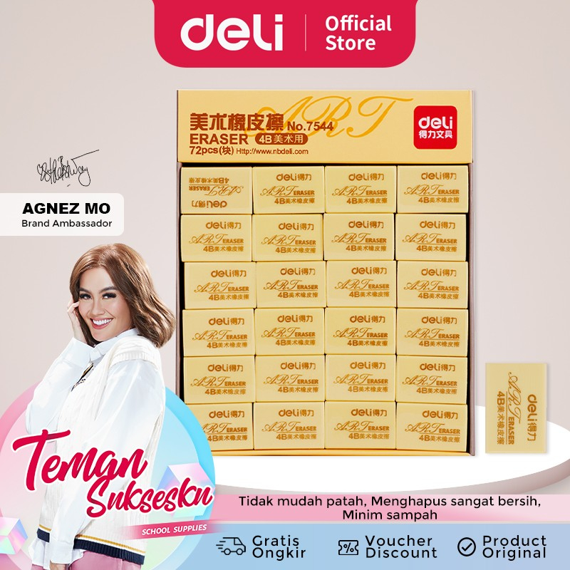 

Deli Eraser / Penghapus Hapusan Penghapus 4B Tidak Mudah Patah 7544