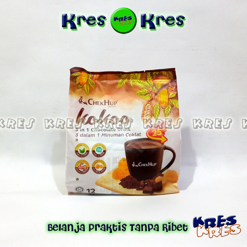 

CHEK HUP Kokoo Hot Chocolate ORIGINAL Less Sugar ChekHup Halal