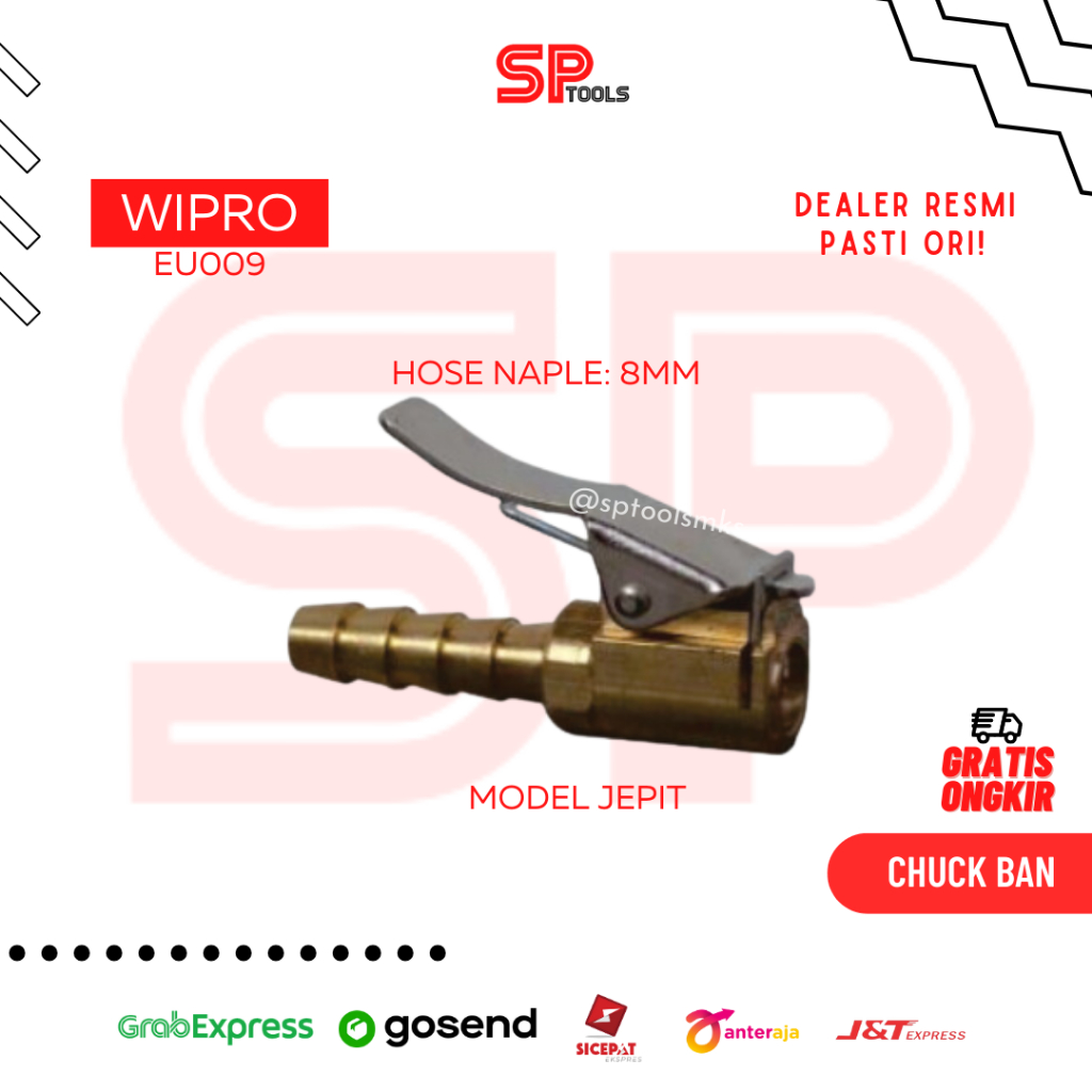 AIR CHUCK CUK ANGIN BAN / ALAT ISI ANGIN BAN MODEL JEPIT WIPRO EU009