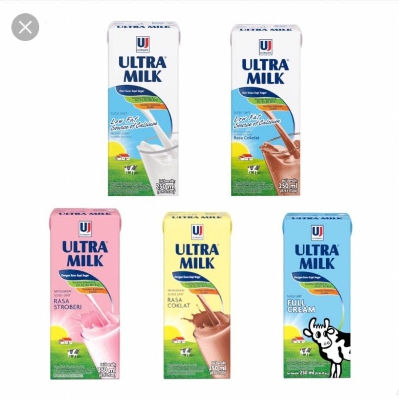 

ULTRA MILK 250ml susu UHT isi 24 pcs