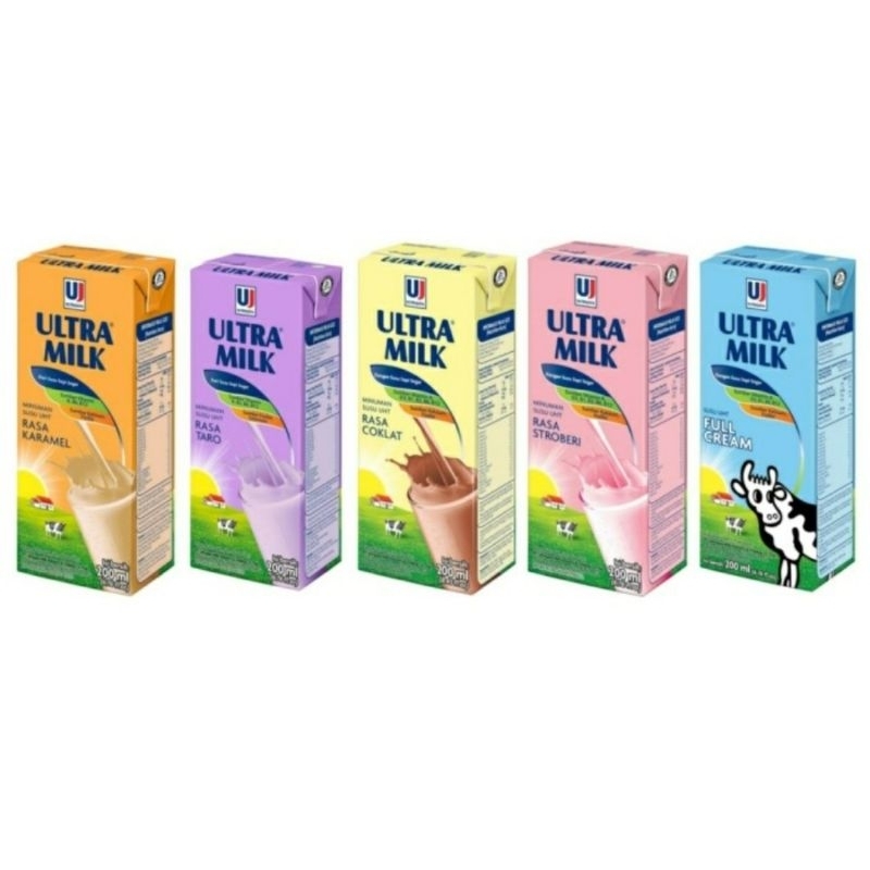 

ULTRA MILK 200ml isi 24pcs/dus susu UHT