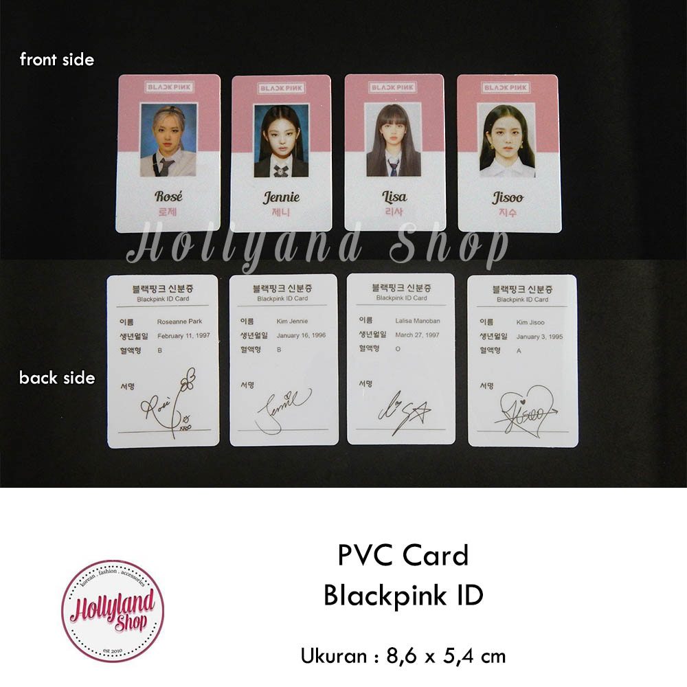 

Kartu ID PVC Card Kpop BLACKPINK Unofficial