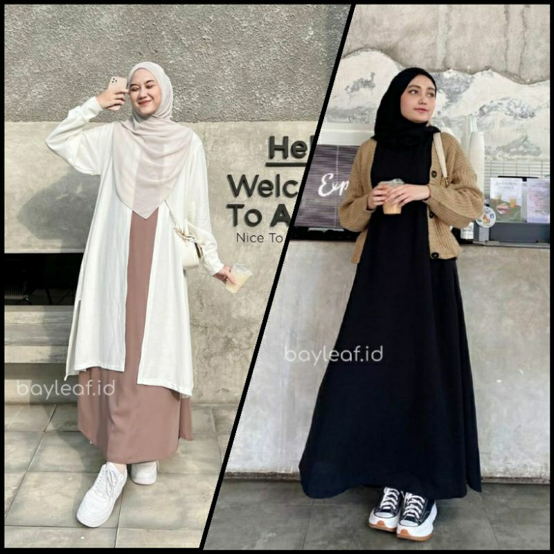 Inner dress katun busui busui non busui daleman gamis baju kutung lekbong tanpa lengan sleeveless bu