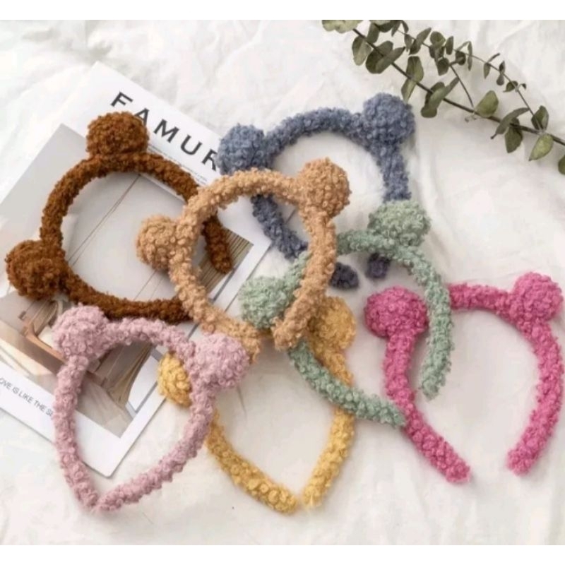 Bando Korea Lucu motif telinga beruang