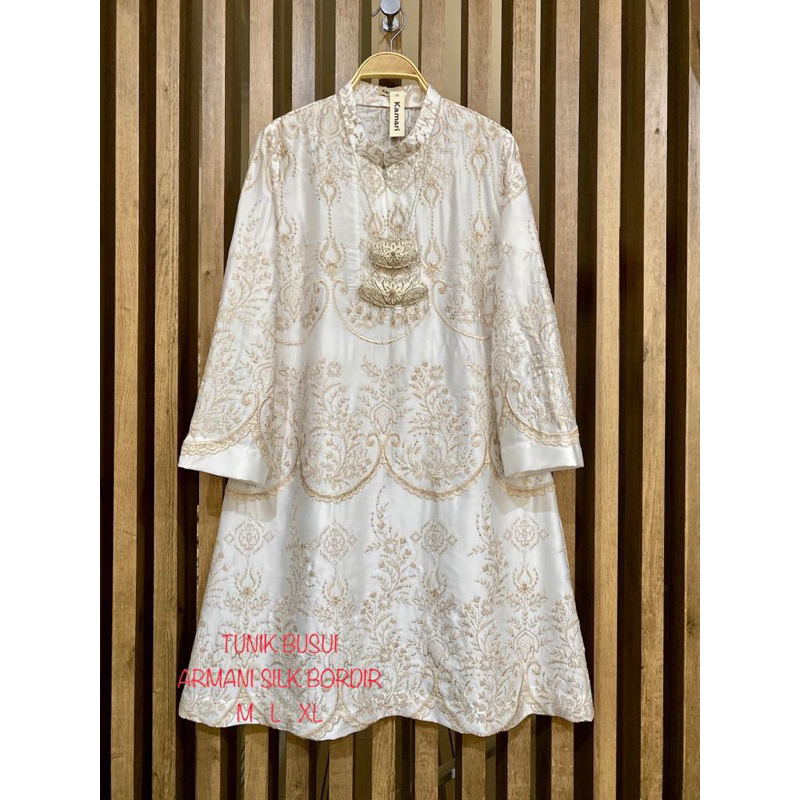 Tunik busui armani silk bordir by kamari